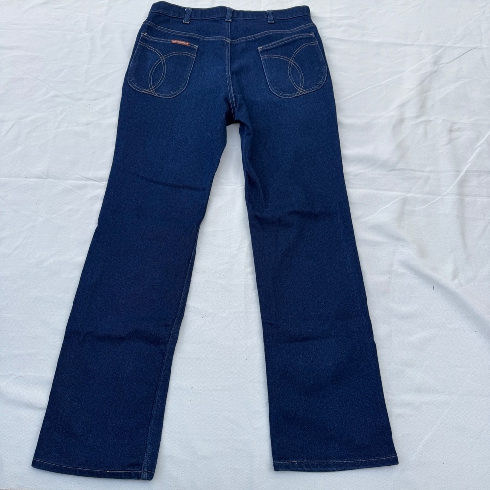 Vintage Levis Action Casuals 29 Dark Blue High Rise Straight Leg Jean